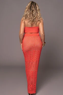 Coral Caribbean Skies Skirt Set*JLUXLABEL New