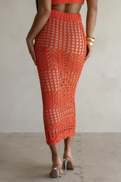 Coral Caribbean Skies Skirt Set*JLUXLABEL New