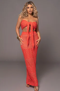 Coral Caribbean Skies Skirt Set*JLUXLABEL New