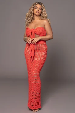 Coral Caribbean Skies Skirt Set*JLUXLABEL New