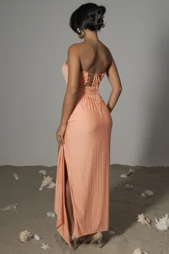 Coral Celestial Drape Maxi Dress*JLUXLABEL Outlet