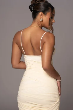 Cream Arcadia Mesh Midi Dress*JLUXLABEL Sale