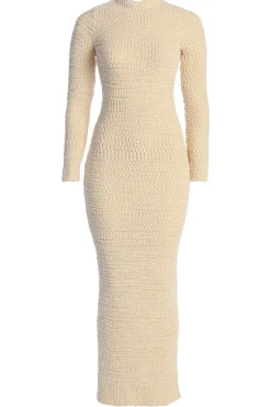Cream Autumn Knit Maxi Dress*JLUXLABEL Clearance