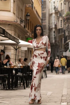 Cream Floral Haidyn Skirt Set*JLUXLABEL Hot