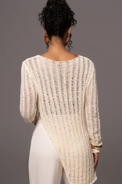 Cream Natalya Rib Knit Top*JLUXLABEL New