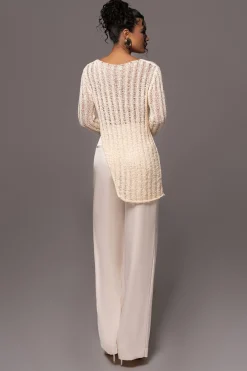 Cream Natalya Rib Knit Top*JLUXLABEL New