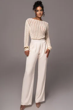 Cream Natalya Rib Knit Top*JLUXLABEL New