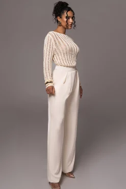 Cream Natalya Rib Knit Top*JLUXLABEL New