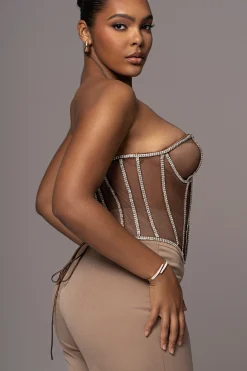 Dark Limited Edition Rhinestone Crystal Corset*JLUXLABEL Clearance