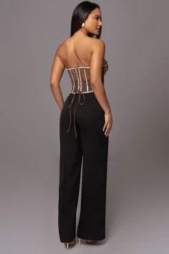 Dark Limited Edition Rhinestone Crystal Corset*JLUXLABEL Clearance