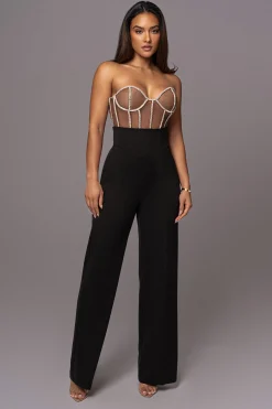 Dark Limited Edition Rhinestone Crystal Corset*JLUXLABEL Clearance