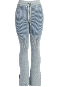 Denim/White Faya Ribbed Pants*JLUXLABEL Sale