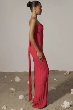 Fuchsia Blanca Strapless Maxi Dress*JLUXLABEL New