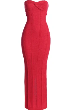 Fuchsia Blanca Strapless Maxi Dress*JLUXLABEL New