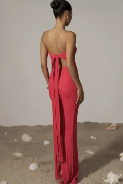Fuchsia Blanca Strapless Maxi Dress*JLUXLABEL New