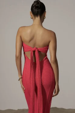 Fuchsia Blanca Strapless Maxi Dress*JLUXLABEL New