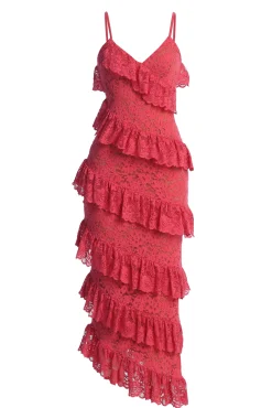 Fuchsia Feeling Of Forever Ruffle Dress*JLUXLABEL Clearance