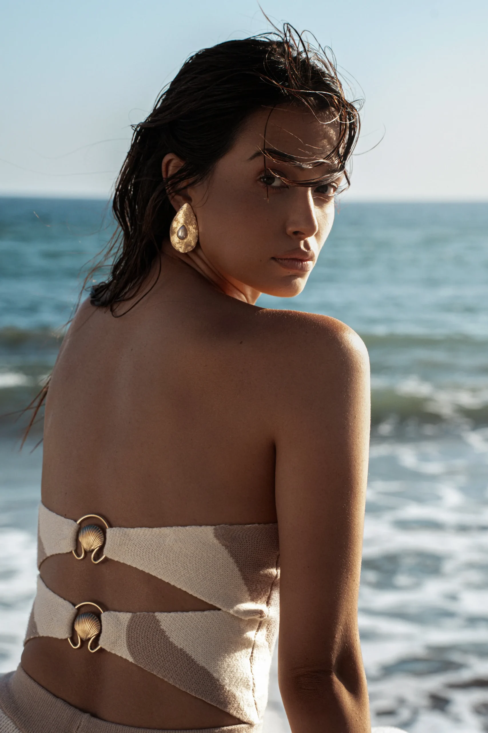 Gold Aimee Pearl Earrings*JLUXLABEL Clearance