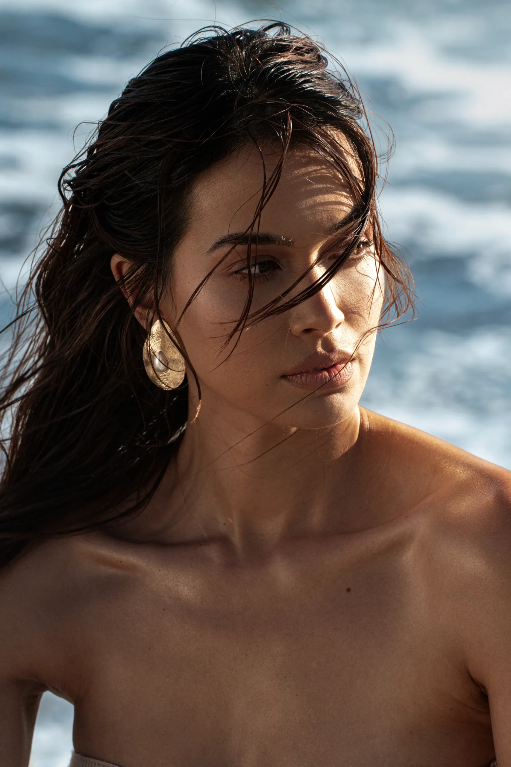 Gold Aimee Pearl Earrings*JLUXLABEL Clearance