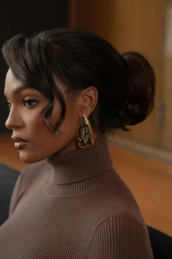 Gold Chance Drop Earrings*JLUXLABEL Clearance