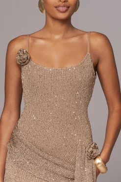 Gold Golden Dusk Sequin Dress*JLUXLABEL Fashion