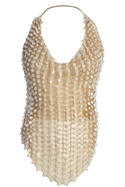 Gold Into The Sea Pearl Top*JLUXLABEL New