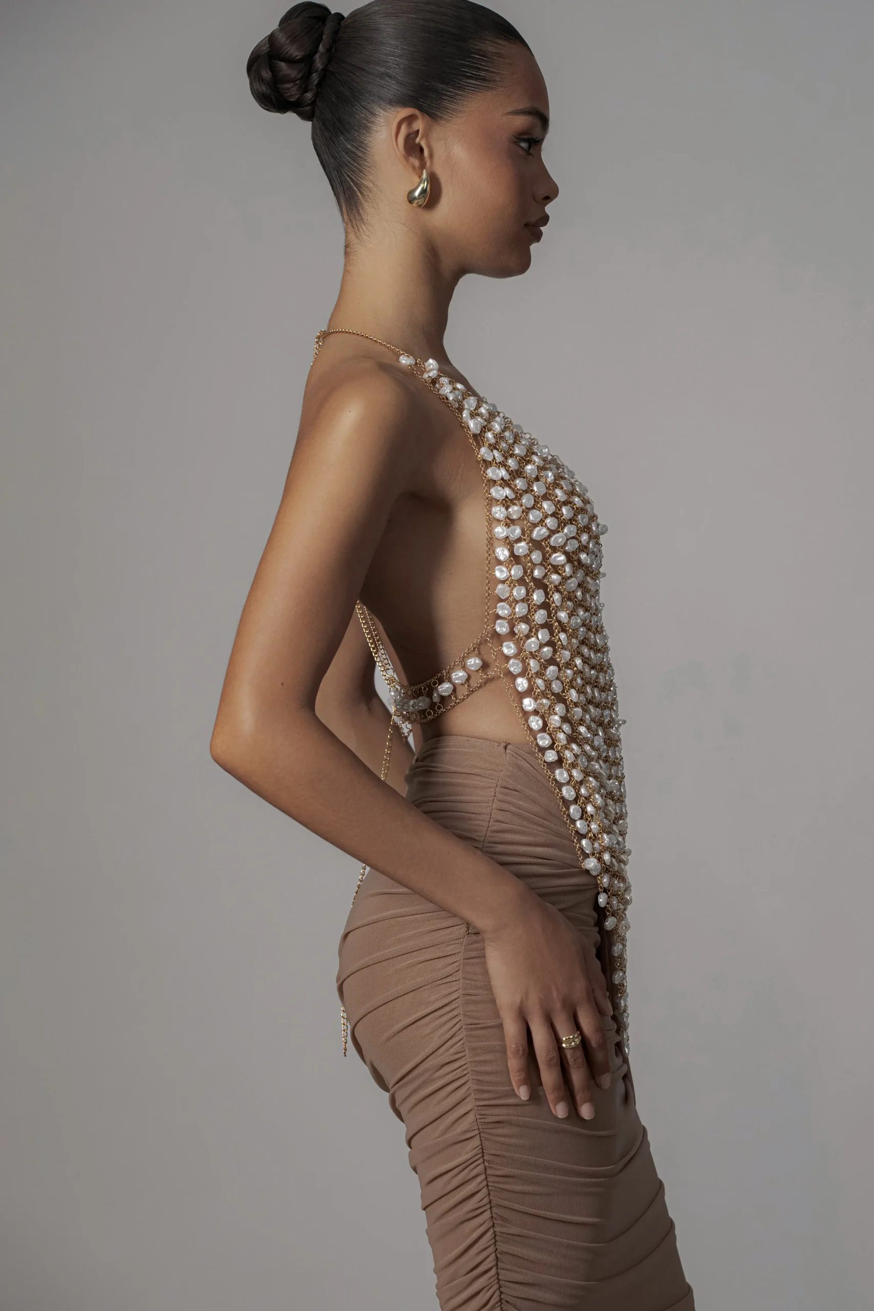 Gold Into The Sea Pearl Top*JLUXLABEL New