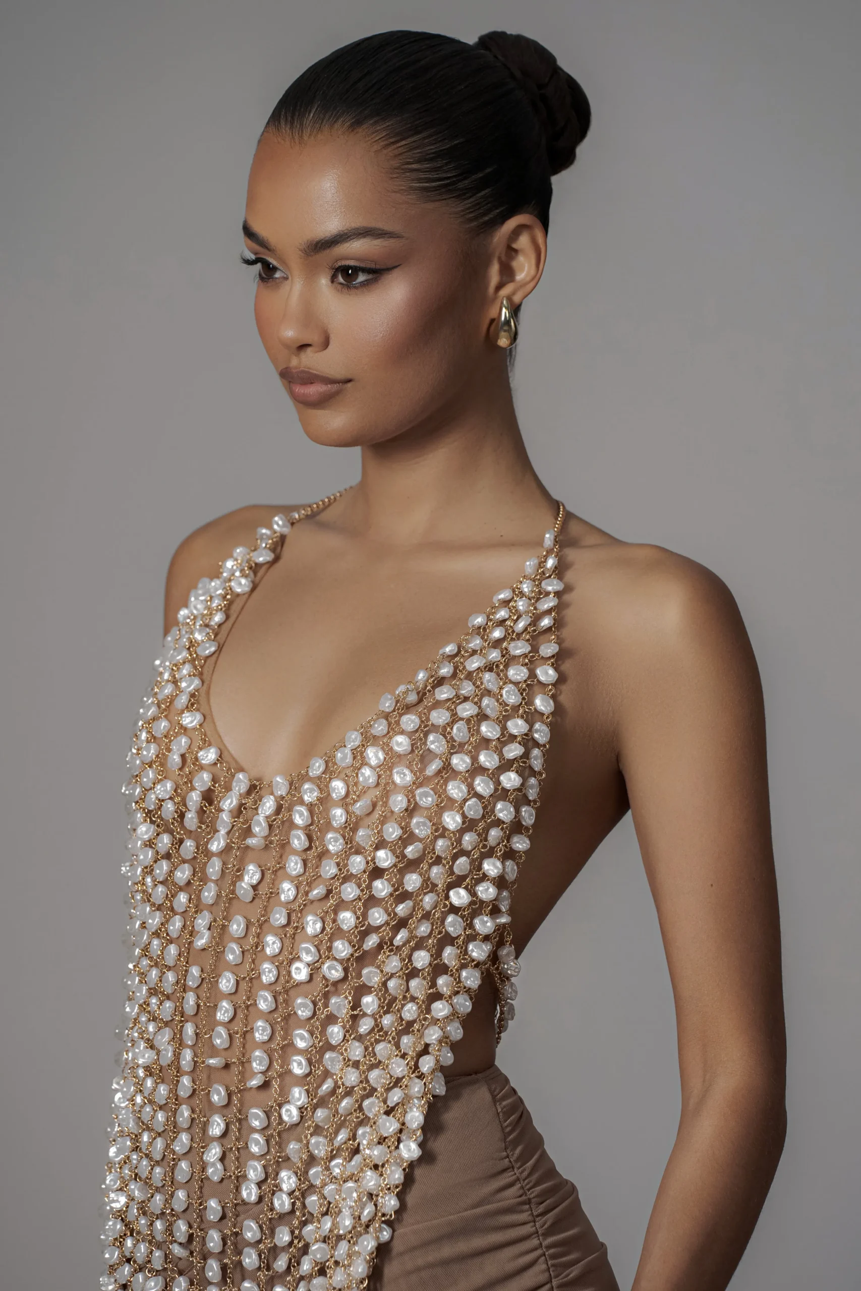 Gold Into The Sea Pearl Top*JLUXLABEL New