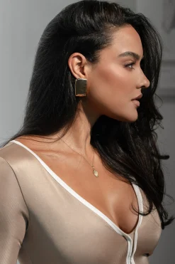 Gold Logo Earrings*JLUXLABEL Discount