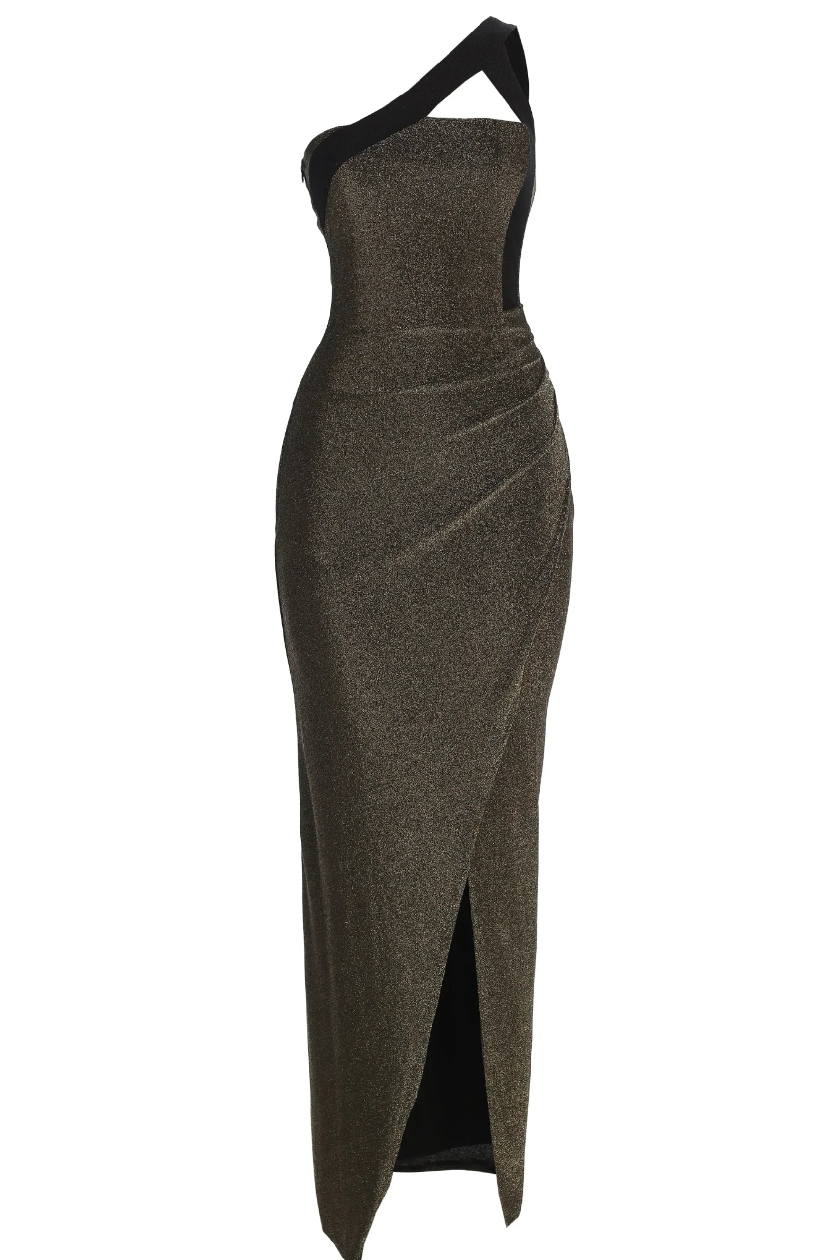Gold Johan One Shoulder Maxi Dress*JLUXLABEL New