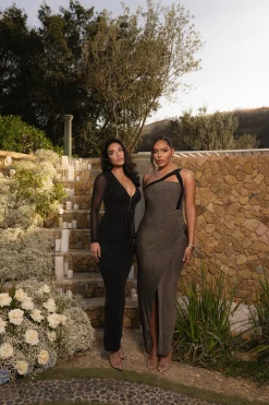 Gold Johan One Shoulder Maxi Dress*JLUXLABEL New