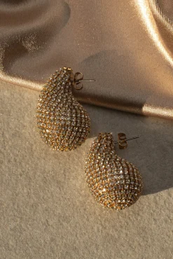 Gold Jora Paved Earrings*JLUXLABEL Best