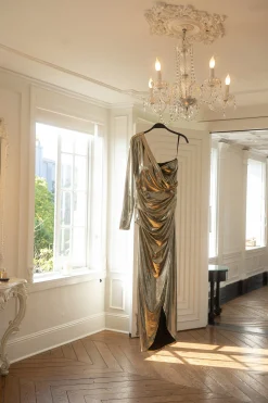 Gold Kaleah Metallic Maxi Dress*JLUXLABEL Discount