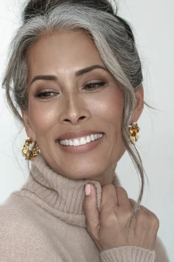 Gold Luminous Open Hoop Earrings*JLUXLABEL Online