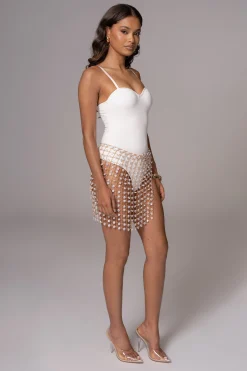Gold Ocean Oasis Pearl Chainmail Skirt*JLUXLABEL Best