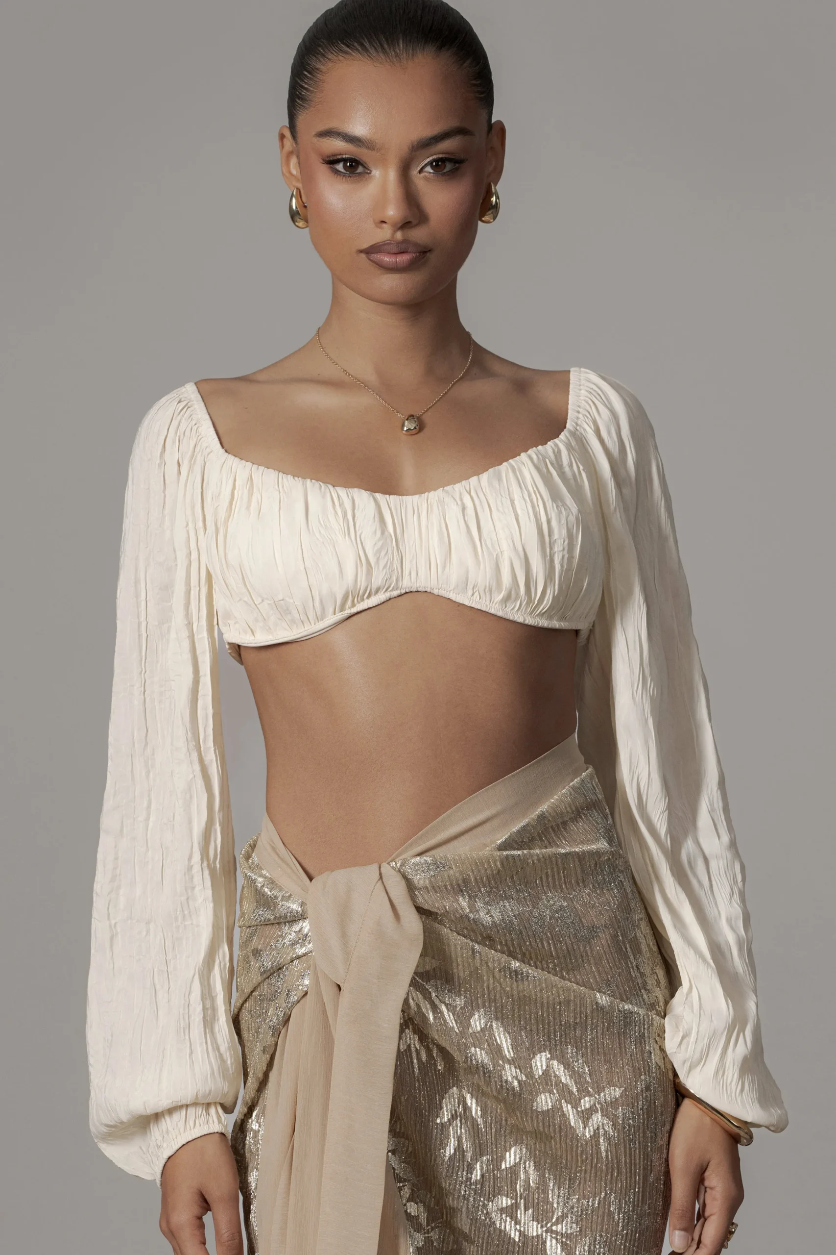 Gold Positano Printed Sarong Skirt*JLUXLABEL New