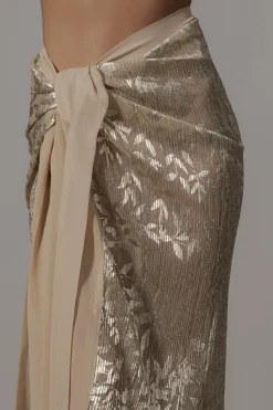 Gold Positano Printed Sarong Skirt*JLUXLABEL New