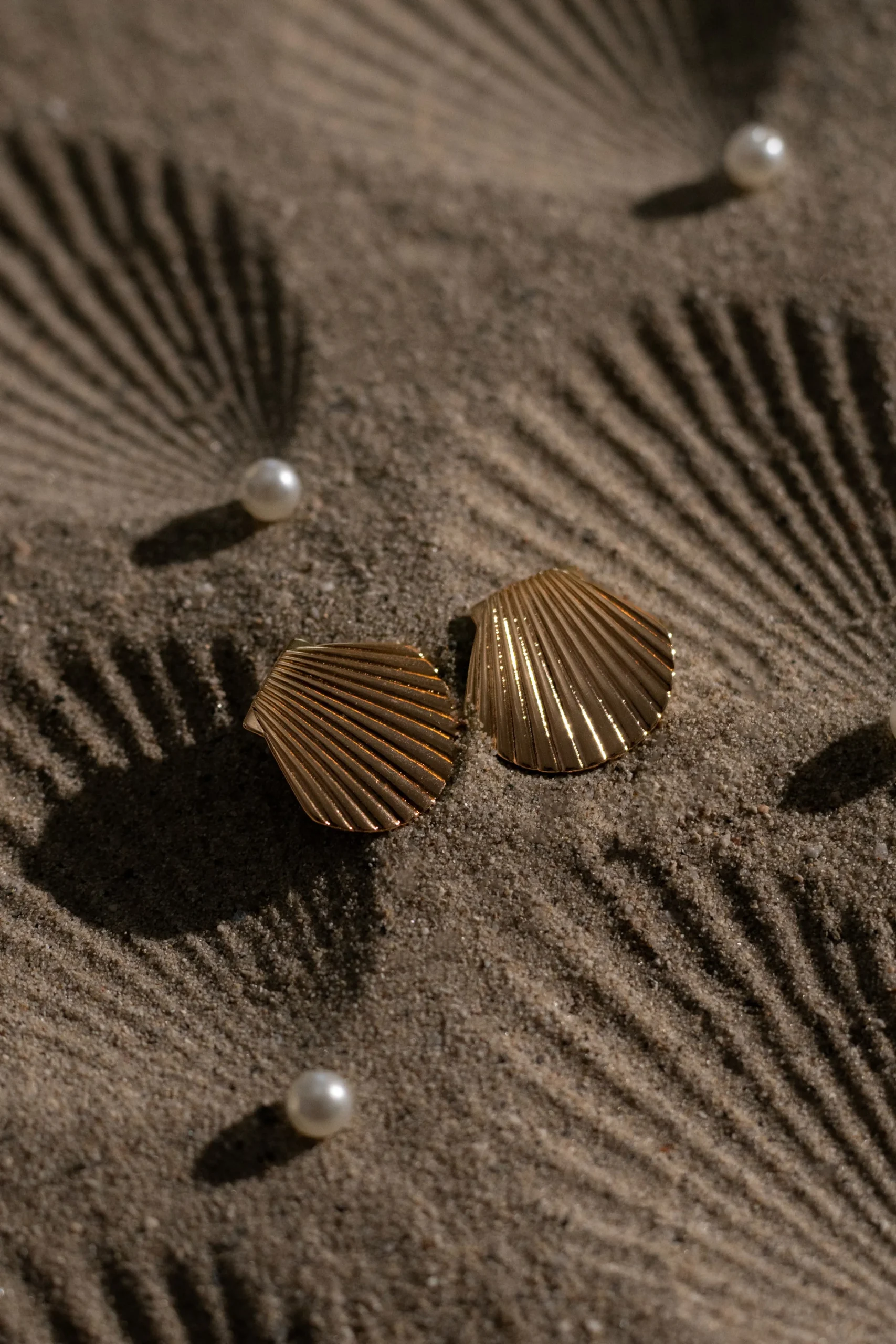 Gold Seashells Stud Earrings*JLUXLABEL Clearance