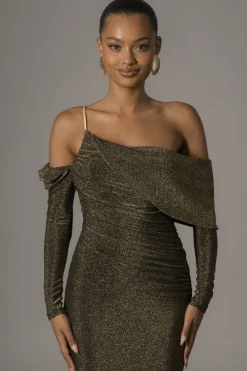 Gold Serina Maxi Dress*JLUXLABEL Clearance