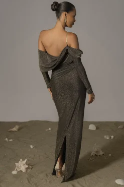 Gold Serina Maxi Dress*JLUXLABEL Clearance