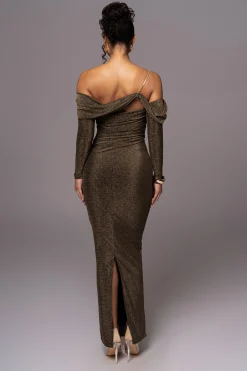 Gold Serina Maxi Dress*JLUXLABEL Clearance