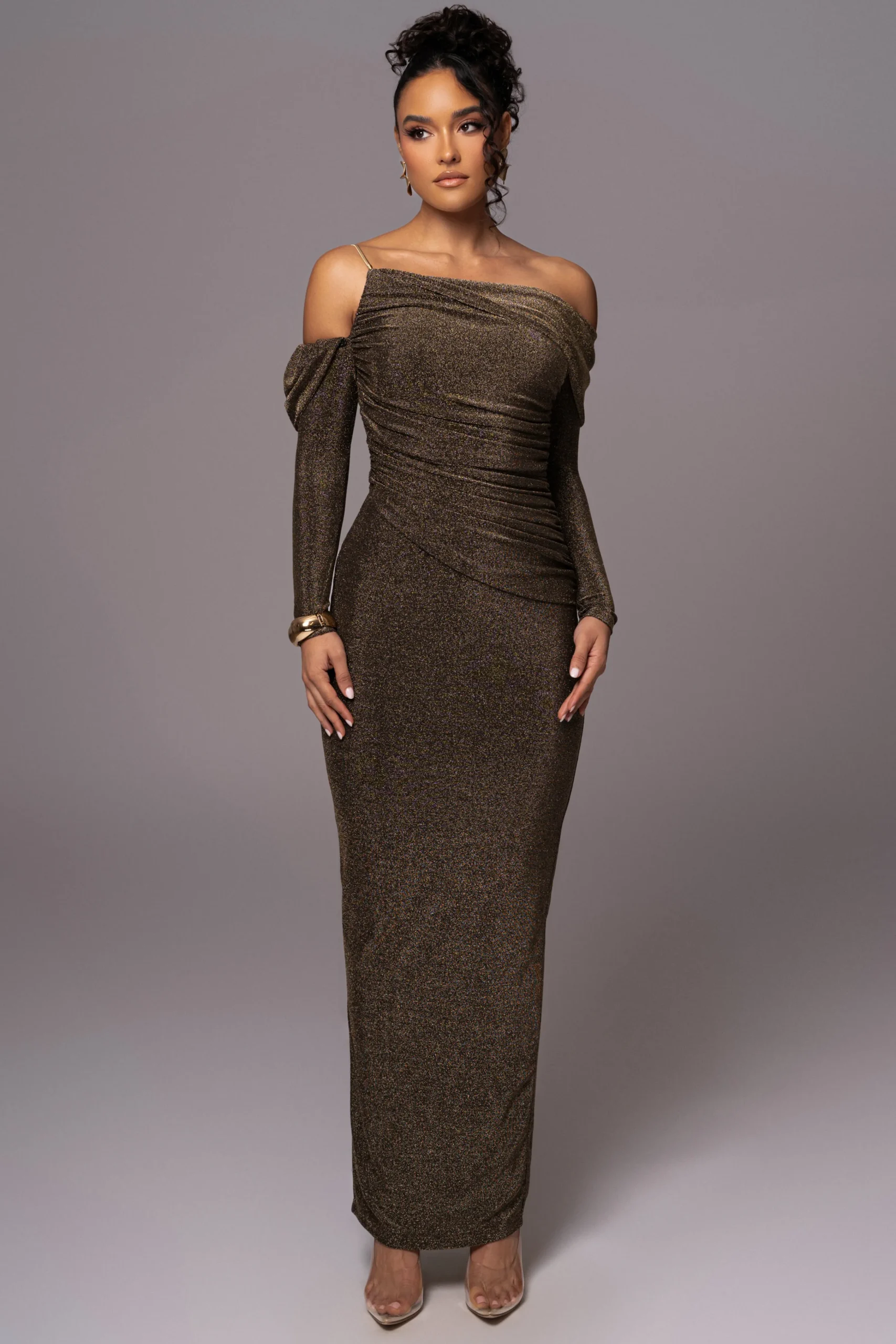 Gold Serina Maxi Dress*JLUXLABEL Clearance