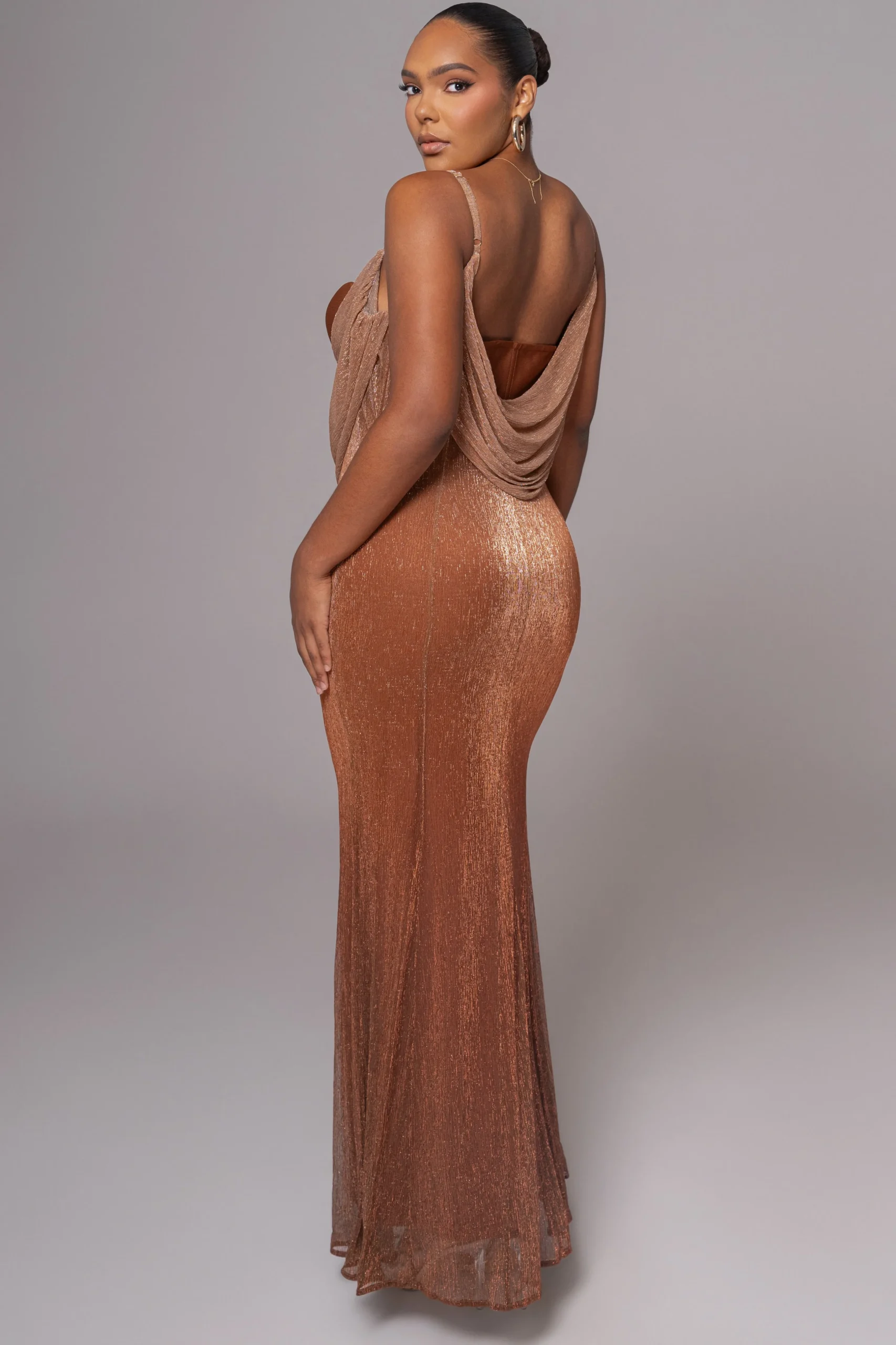 Gold Shimmery Nights Maxi Dress*JLUXLABEL Outlet