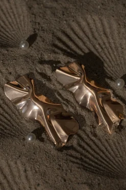 Gold Talia Crumpled Earrings*JLUXLABEL Discount