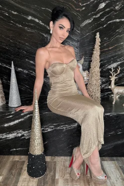 Gold Twilight Elegance Maxi Dress*JLUXLABEL Online