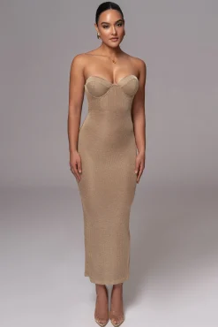 Gold Twilight Elegance Maxi Dress*JLUXLABEL Online