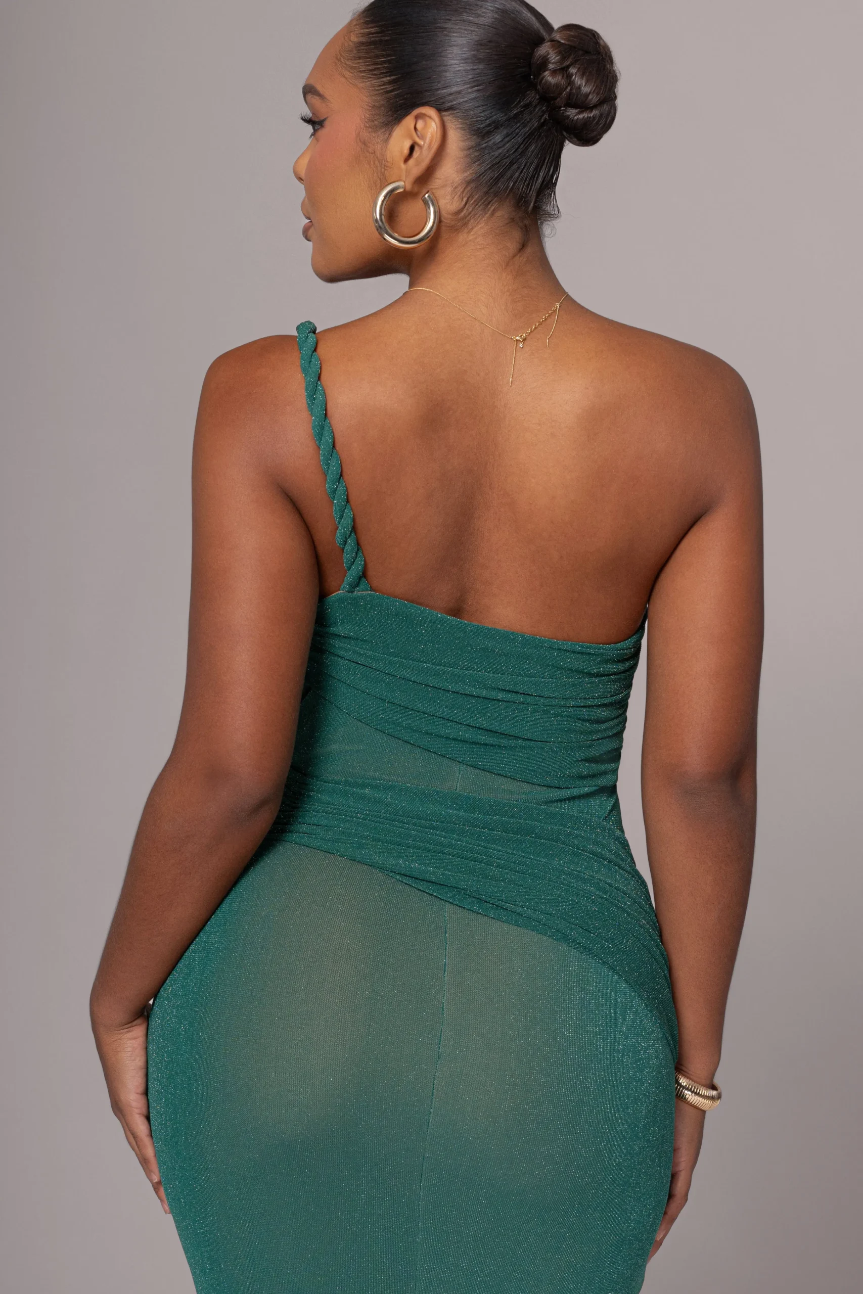 Green Alari One Shoulder Maxi Dress*JLUXLABEL Online