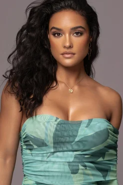 Green Capri Ruched Dress*JLUXLABEL Outlet