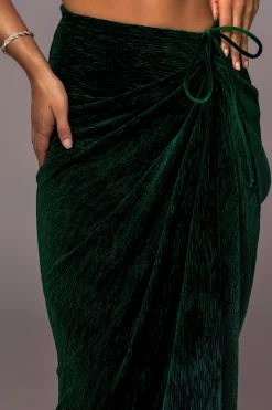 Green Chosen One Velvet Skirt Set*JLUXLABEL Discount