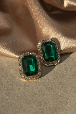 Green Emerald Earrings*JLUXLABEL Sale